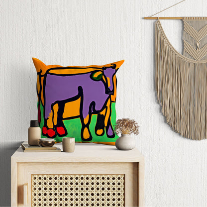 Abstract Art Calfs Throw Pillow, Toss Pillow, Abstract Throw Pillow, Comfortable, Colorful Pillow Case, Fashion, Square Pillow
