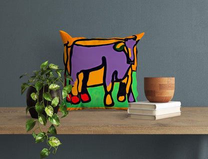 Abstract Art Calfs Throw Pillow, Toss Pillow, Abstract Throw Pillow, Comfortable, Colorful Pillow Case, Fashion, Square Pillow