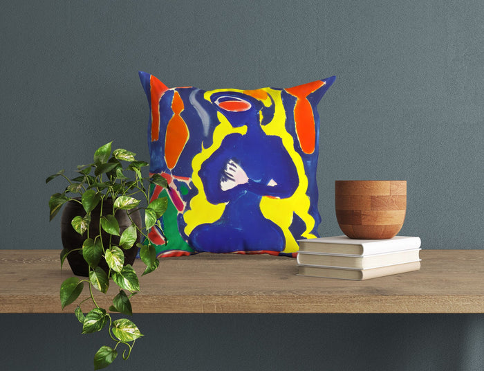 Abstract Girl Throw Pillow Cover, Abstract Pillow Case, Soft Pillow Cases, Colorful Pillow Case, Contemporary Pillow, Large Pillow Cases