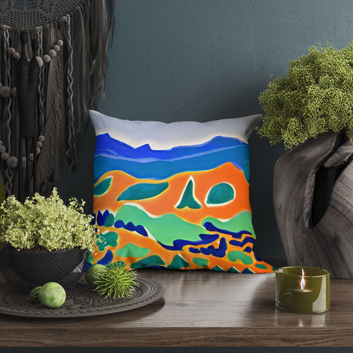 Abstract Landscape Tapestry Pillows, Abstract Pillow Case, Artist Pillow, Colorful Pillow Case, Watercolor Pillow Cases, 20X20 Pillow Cover