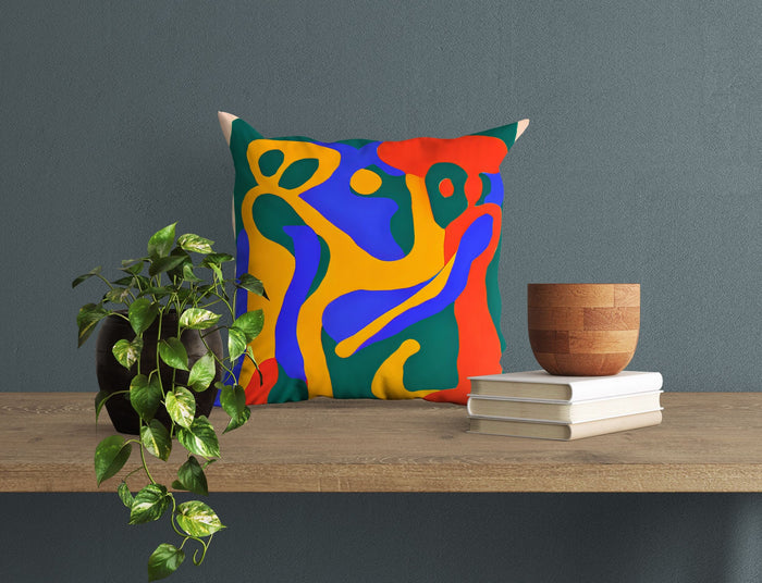 Abstract Throw Pillow, Throw Pillow Cover, Abstract Throw Pillow Cover, Artist Pillow, Colorful Pillow Case, Contemporary Pillow