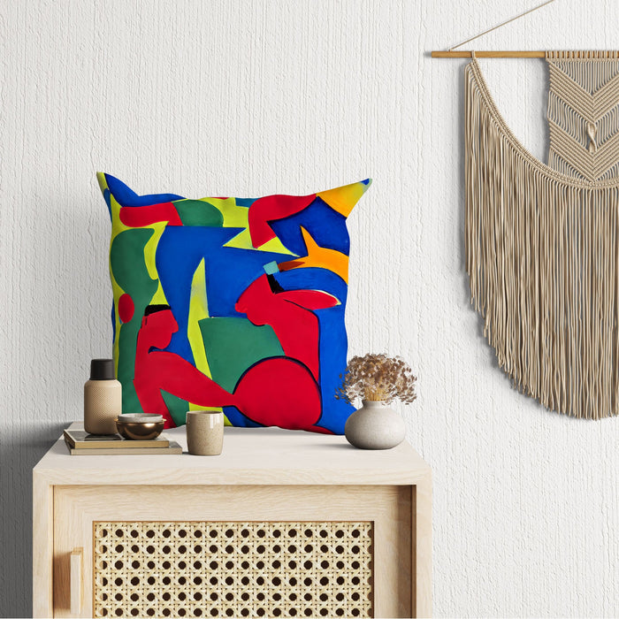 Abstract Throw Pillow, Throw Pillow Cover, Cat Pillow, Designer Pillow, Contemporary Pillow, Square Pillow, Home And Living, Holiday Gift