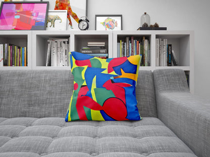 Abstract Throw Pillow, Throw Pillow Cover, Cat Pillow, Designer Pillow, Contemporary Pillow, Square Pillow, Home And Living, Holiday Gift