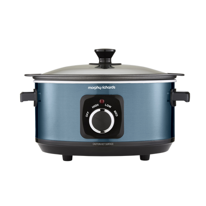 Accents Sear & Stew 3.5L Blue Slow Cooker