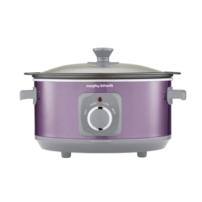 Accents Sear & Stew 3.5L Purple Slow Cooker