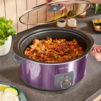 Accents Sear & Stew 3.5L Purple Slow Cooker