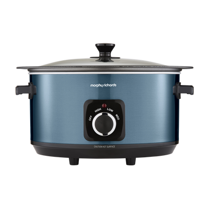 Accents Sear & Stew 6.5L Blue Slow Cooker
