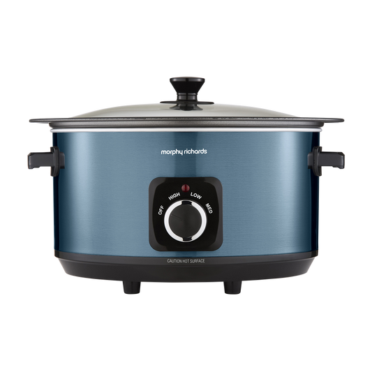 Accents Sear & Stew 6.5L Blue Slow Cooker