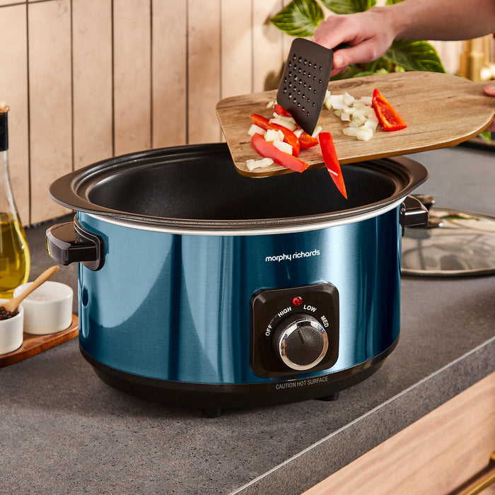 Accents Sear & Stew 6.5L Blue Slow Cooker