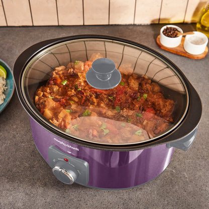 Accents Sear & Stew 6.5L Purple Slow Cooker