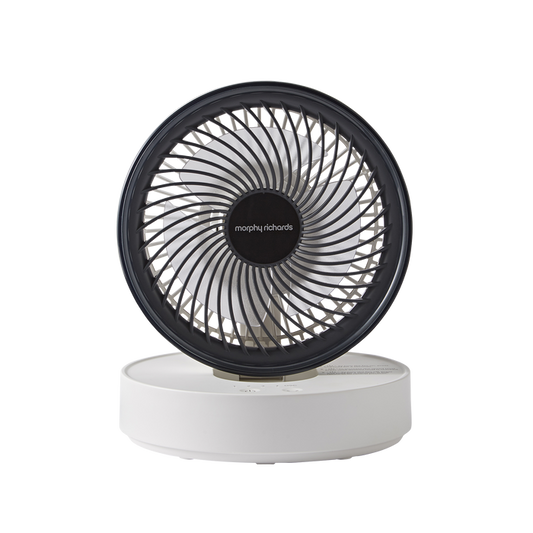 Air Flex 6” Portable Oscillating Rechargeable USB Fan in white