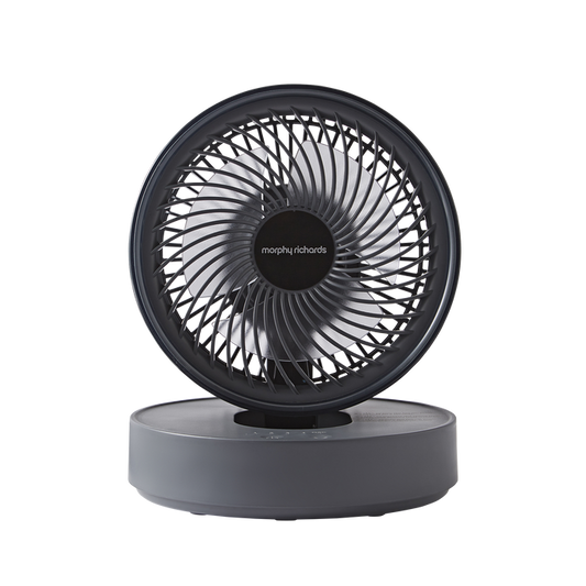 Air Flex 6” Portable Oscillating Rechargeable USB Fan in grey