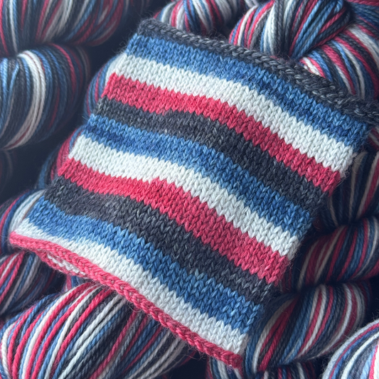 An Unreliable Narrator - Book Genre Collection - Self Striping Merino Nylon Sock & DK