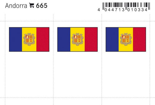 Andorra Flag Labels