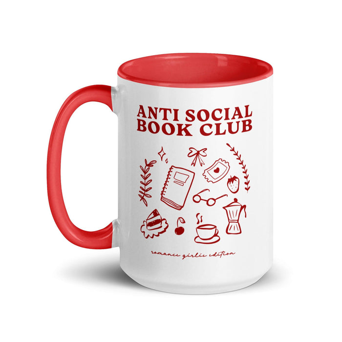 Anti-Social Book Club Mug - The Bean Workshop - AntiSocialBookClub, BookLoverAccessories, ceramic mug, LiteraryGifts, mug, read everyday, ReadingComfort, valentine, Valentine's Day Picks