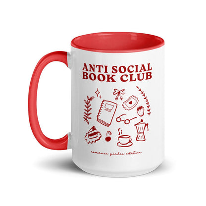 Anti-Social Book Club Mug - The Bean Workshop - AntiSocialBookClub, BookLoverAccessories, ceramic mug, LiteraryGifts, mug, read everyday, ReadingComfort, valentine, Valentine's Day Picks