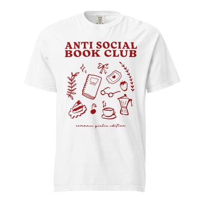 Anti Social Book Club T-shirt - The Bean Workshop - Anti Social Book Club, book lover, read everyday, t-shirt, tee, valentine