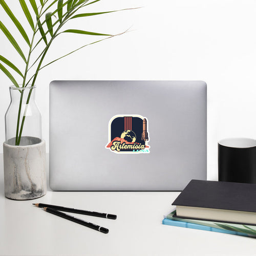 Artemisia Capital City of Luna Sticker - The Bean Workshop - Artemisia, book lover gift, Bookish Accesories, Bookish Gift, bookish sticker, Capital City of Luna, Cinder, die cut sticker, Luna, Marissa Meyer, Marissa Meyer merch, sci-fi fairy tale, Sticker, The Lunar Chronicles, The Lunar Chronicles merch