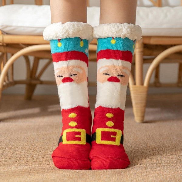 Assorted Christmas Sherpa Socks