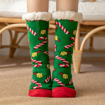Assorted Christmas Sherpa Socks