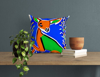 Australian Wildlife Kangaroo Throw Pillow Cover, Abstract Pillow Case, Art Pillow, Colorful Pillow Case, Beautiful Pillow
