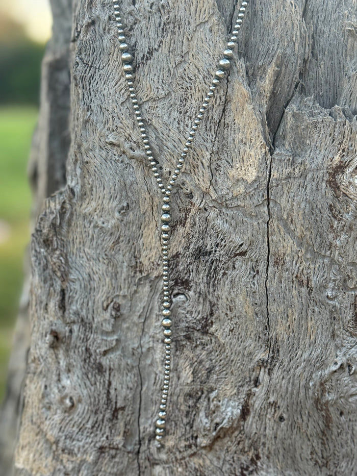 Authentic Graduated Pearl Lariat Necklace