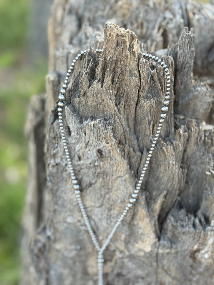 Authentic Graduated Pearl Lariat Necklace
