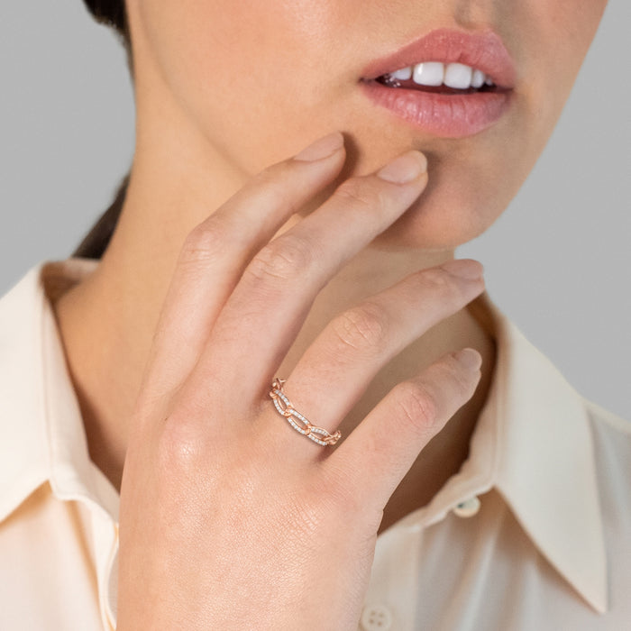 Bandring roségold Zirkonia