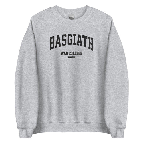 Basgiath War College Embroidered Crewneck Sweatshirt - The Bean Workshop - embroidered, fourth wing, rebecca yarros, sweatshirt