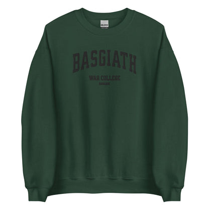 Basgiath War College Embroidered Crewneck Sweatshirt - The Bean Workshop - embroidered, fourth wing, rebecca yarros, sweatshirt