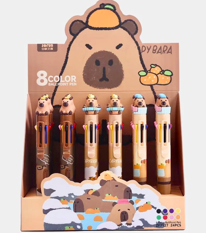 BC Mini - Capybara 8 Colors Ball Pen
