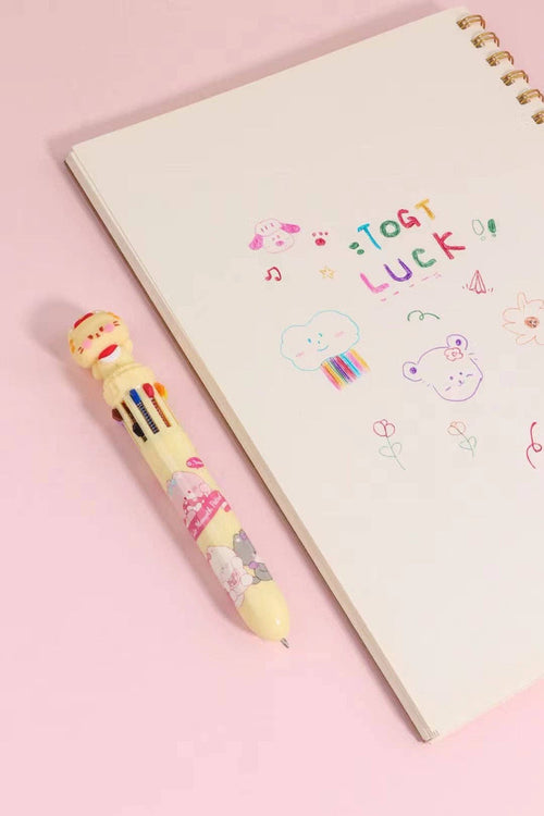 BC Mini - Cats 10-Color 1 Single Retractable Ball Pen