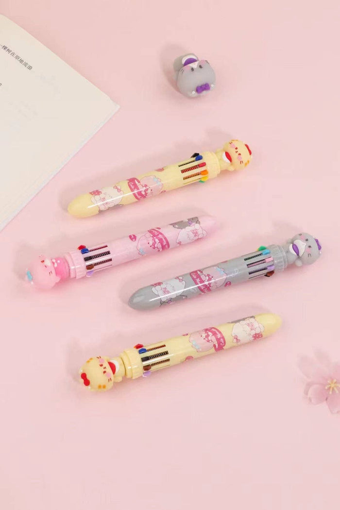 BC Mini - Cats 10-Color 1 Single Retractable Ball Pen