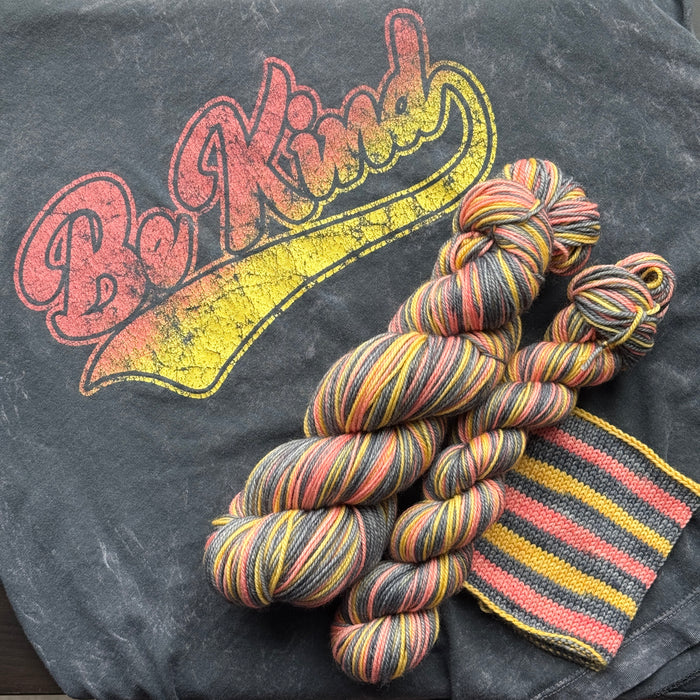 Be Kind - Self Striping Merino Nylon Sock & DK