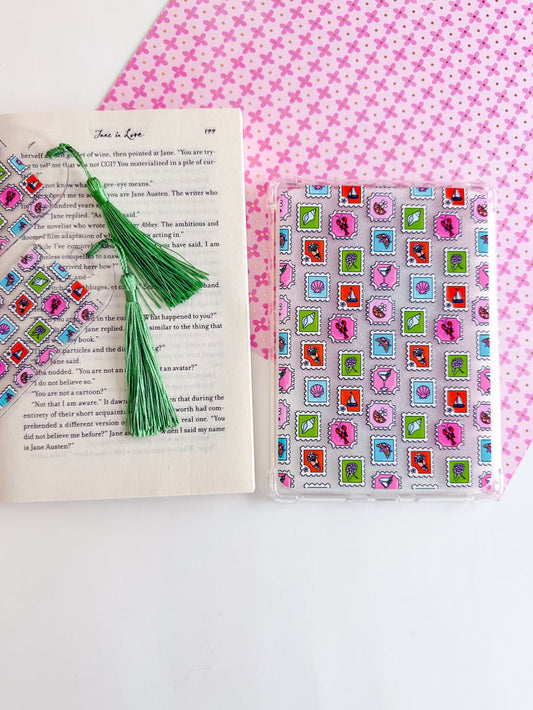 Beach Stamps E Reader Case and/or Bookmark [Combined Listing]