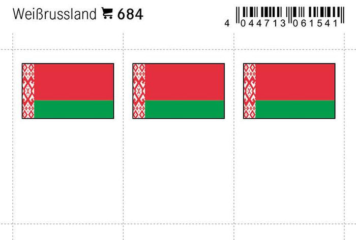 Belarus Flag Labels