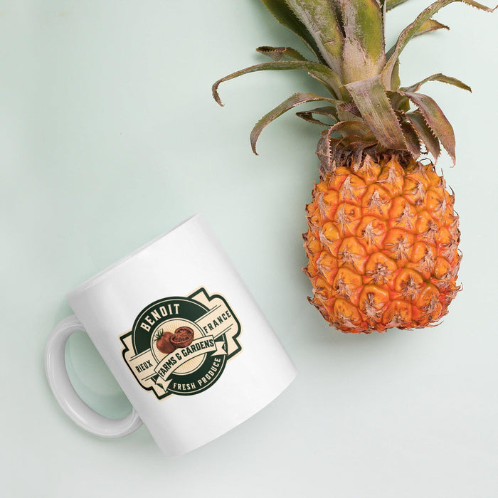 Benoit Farms & Garden Coffee Mug - The Bean Workshop - ceramic mug, marissa meyer, mug, the lunar chronicles