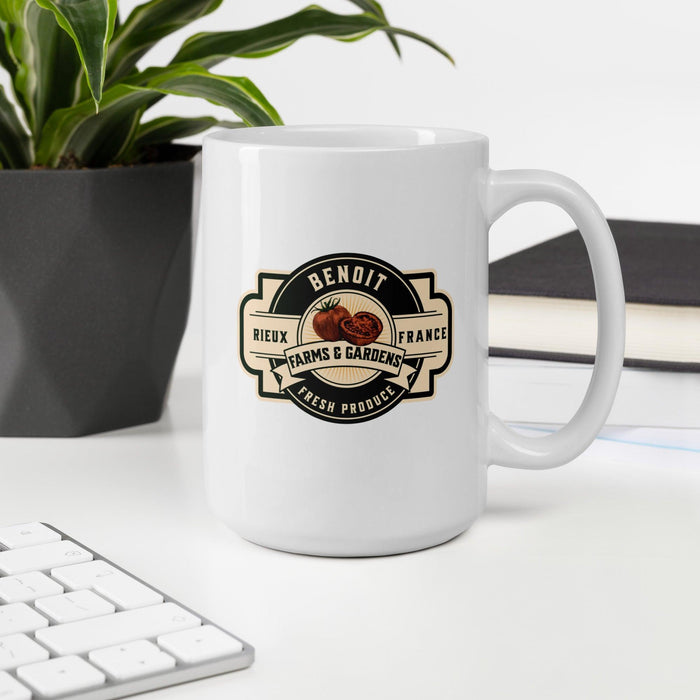 Benoit Farms & Garden Coffee Mug - The Bean Workshop - ceramic mug, marissa meyer, mug, the lunar chronicles