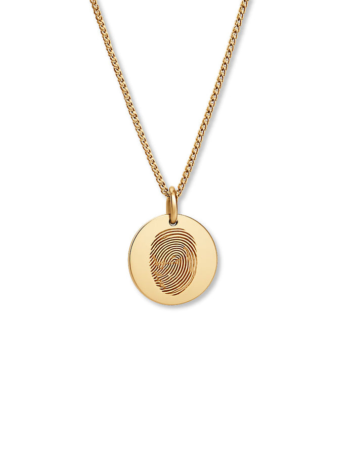 Berlock eget fingeravtryck, rund | 18k. guld