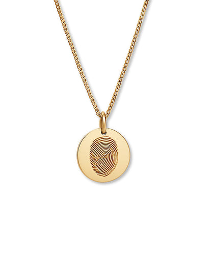 Berlock eget fingeravtryck, rund | 18k. guld