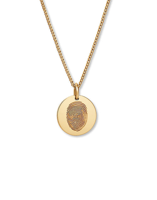 Berlock eget fingeravtryck, rund | 18k. guld