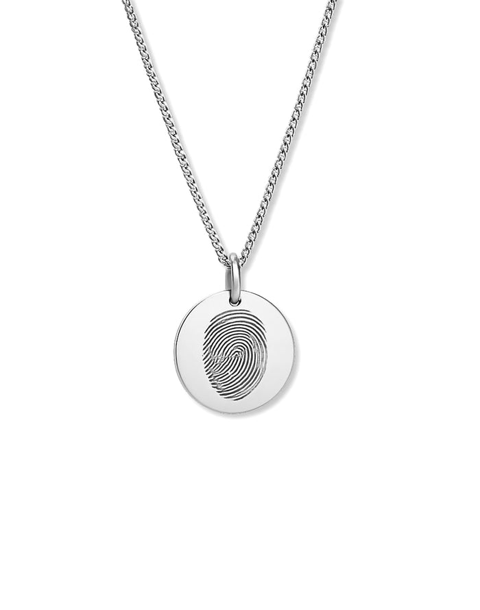 Berlock eget fingeravtryck, rund | 925 silver