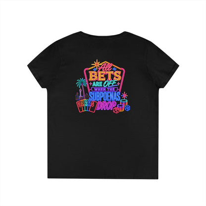 Bets Off ' V-Neck T-Shirt Crime Con 26'