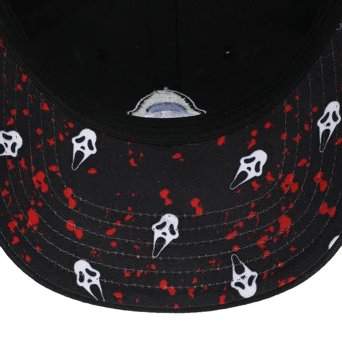 Bioworld Ghostface - Character Embroidered AOP Men's Black Snapback Hat