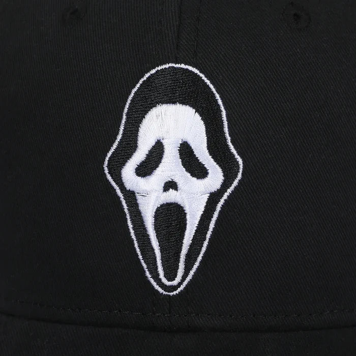Bioworld Ghostface - Character Embroidered AOP Men's Black Snapback Hat