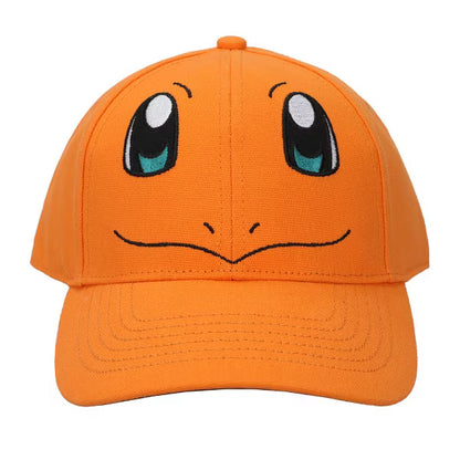 Bioworld Pokemon - Charmander Big Face Men's Orange Curved Bill Snapback Hat
