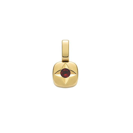 Birthstone Charm January Gold