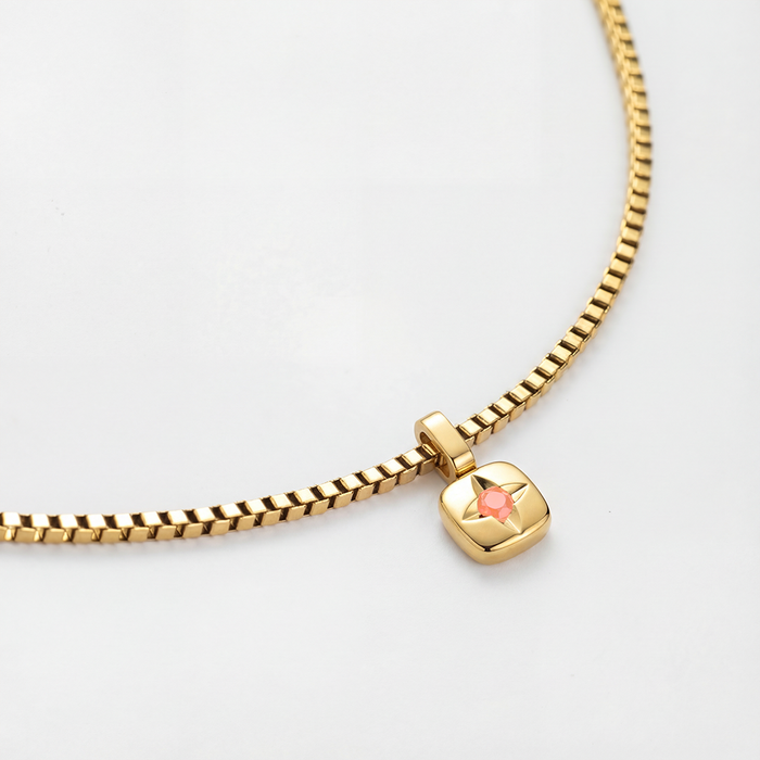 Birthstone July Halskette Gold
