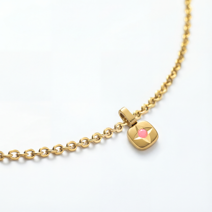 Birthstone July Halskette Gold