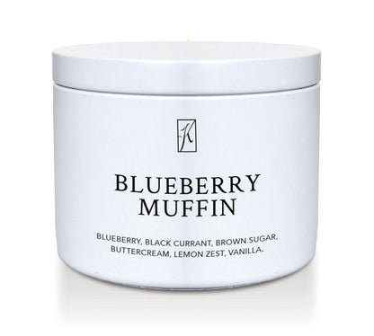 Jar of 'Blueberry Muffin' flavor on a white background